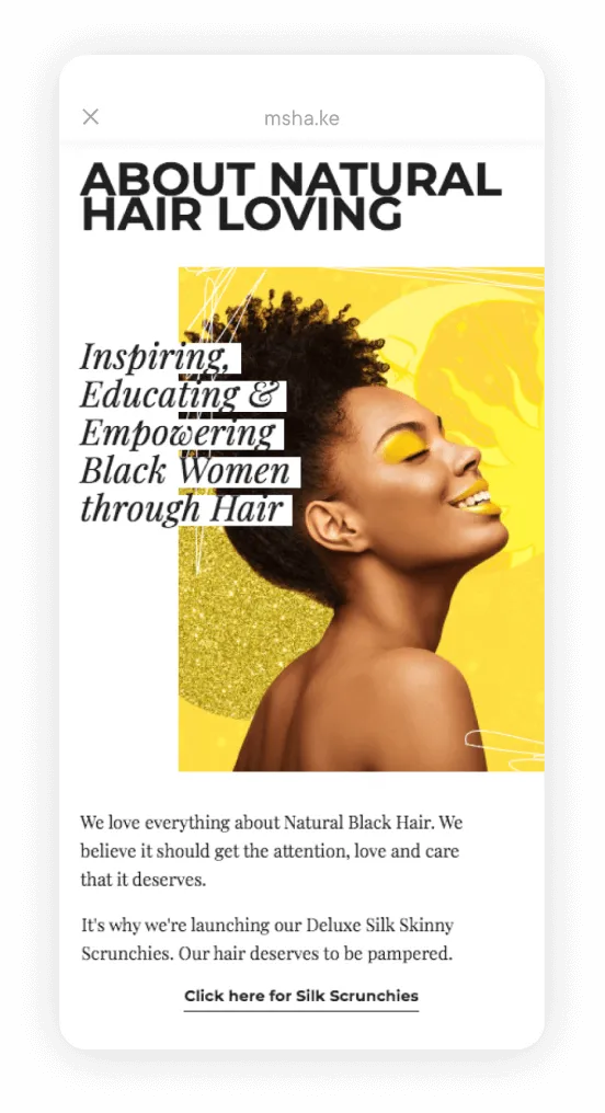 Milkshake Android App - Natural Hair Loving