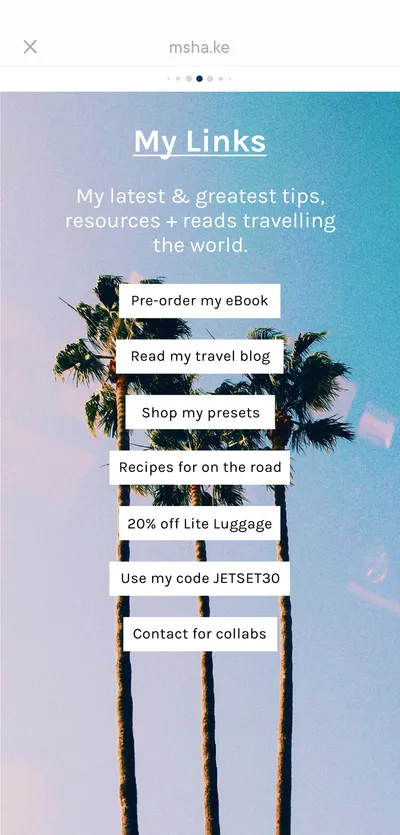 Milkshake Links Card example