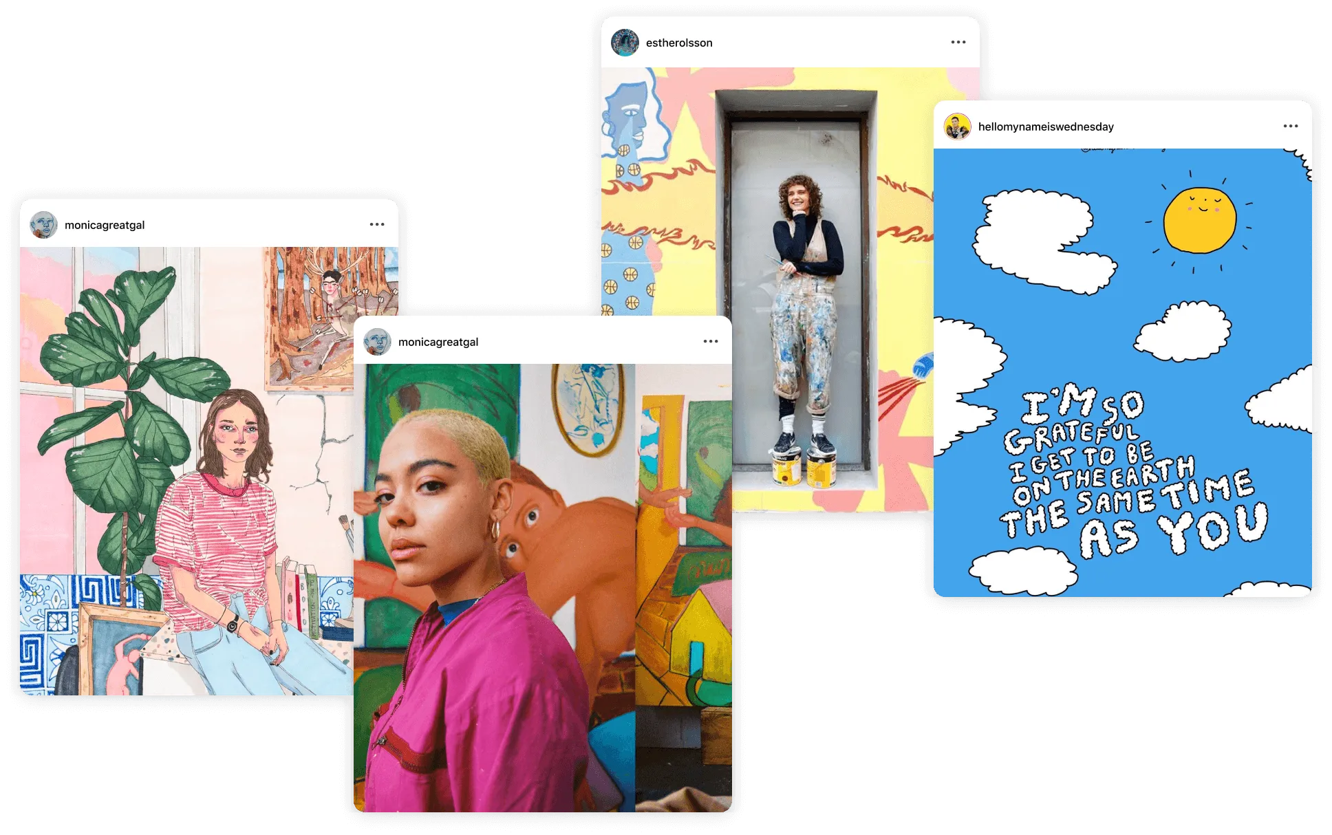 Female Identifying creatives on Instagram 