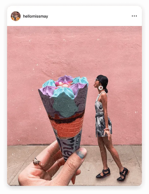 Instagram post by @hellomissmay artistic style