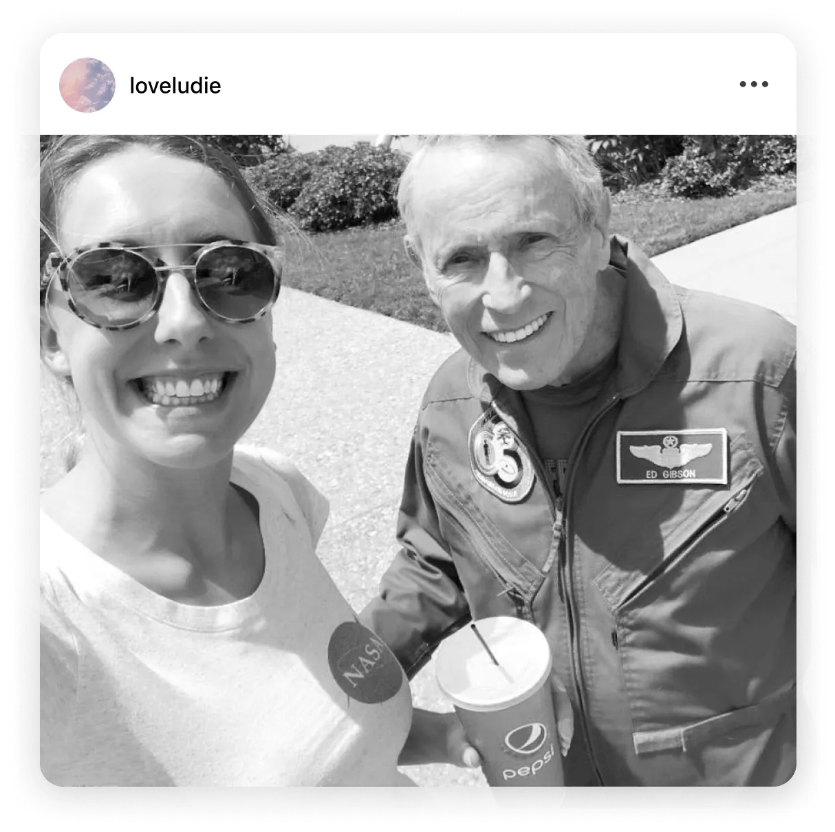 Instagram post by @loveludie at NASA