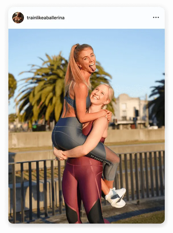 Instagram post by @trainlikeaballerina empowerment