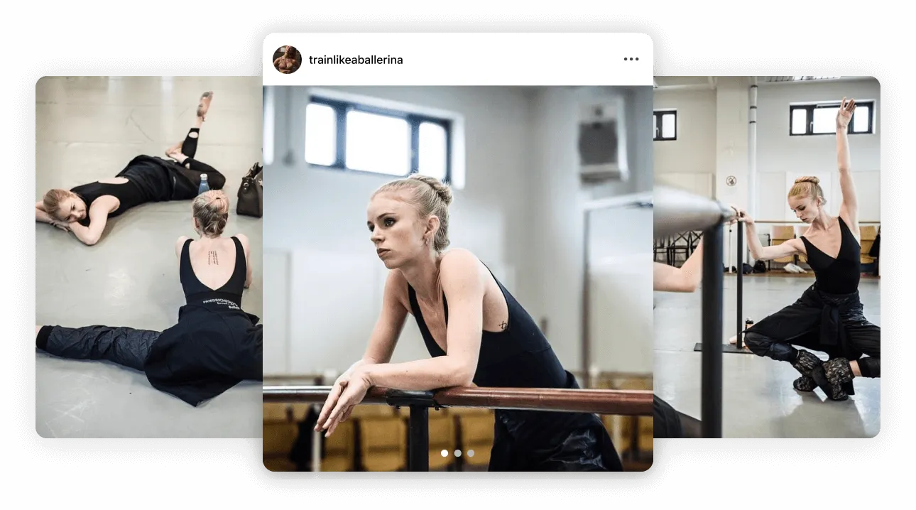 Instagram post by @trainlikeaballerina motivation