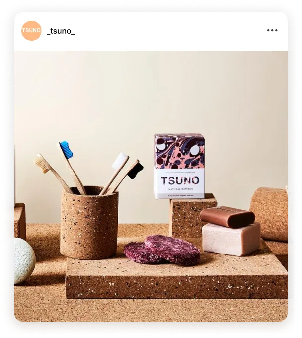 Instagram post by @tsuno colorful branding