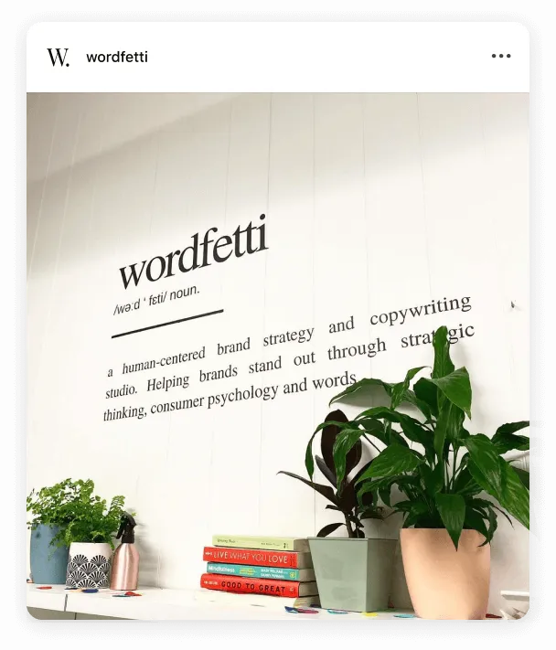 Instagram post by @wordfetti